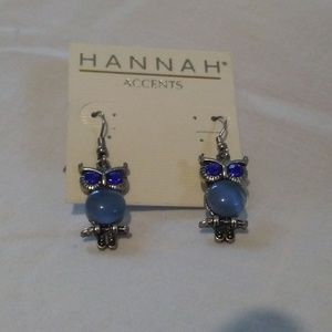 Blue Owl Earrings